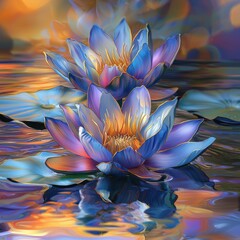 Water lilies in bloom