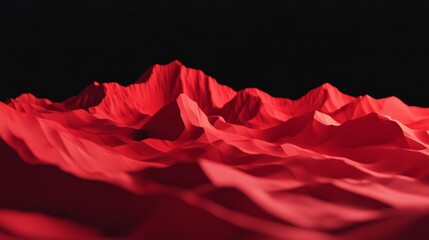 Fototapeta premium Abstract Red Mountain Range in Low Poly Style