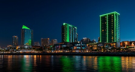 Naklejka premium San Diego Skyline, California, USA