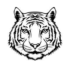 Tiger | Tiger Head | Forest Animal | Zoo Animal | Jungle Animal | Wild Animal | Tiger Face | Wildlife | Original Illustration | Vector and Clipart | Cutfile and Stencil