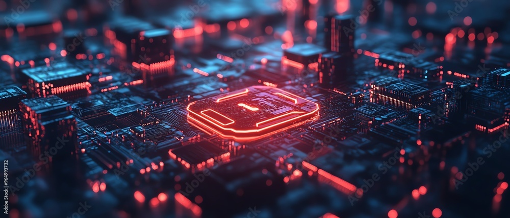 Aufkleber Closeup of ethical hacking tools with a focus on vulnerability assessments, secure network configurations, and digital protection strategies in a hightech lab