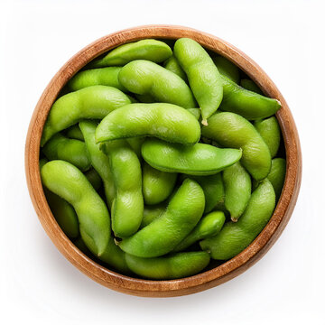 Edamame isolated on white background. 