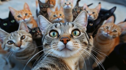 Cat selfie. Cat taking selfie