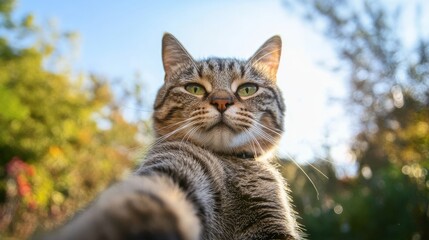 Cat selfie. Cat taking selfie