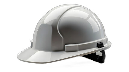 A compact white hard hat with a minimalist design