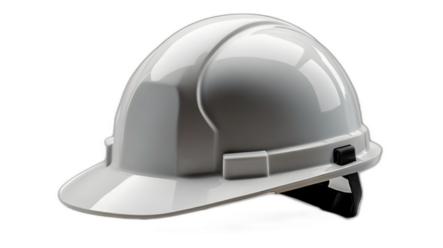A compact white hard hat with a minimalist design