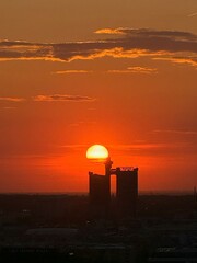 Fototapeta premium Sunset over Buildings