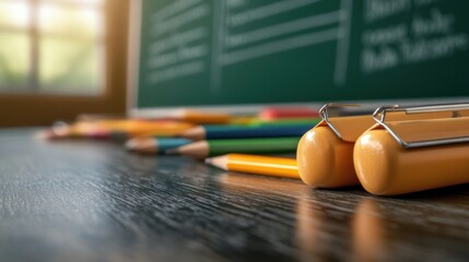 Interactive Curriculum Projects in a Vibrant Classroom with Chalkboard and Colorful Supplies, Engaging Learning Environment for Students