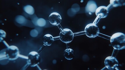 Chemical atom chain background