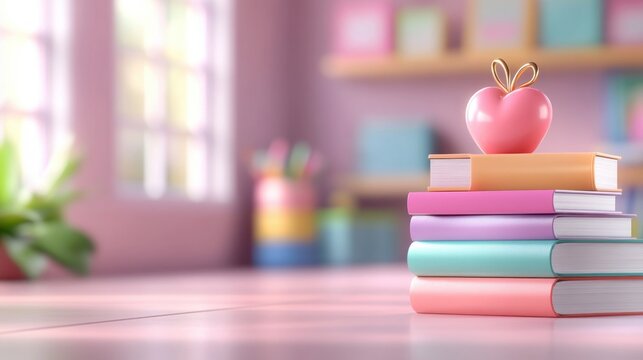 Bright and Colorful Classroom with Books and Supplies for Collaborative Learning Projects, Educational Resources for Students and Teachers