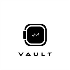 Combination of safe logo design and currency symbol
