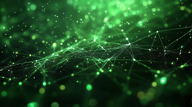 テクノロジープロセスとネットワーク能力をイメージしたデジタル背景をリアルに描いたAI生成画像