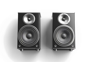 Fototapeta premium Speakers isolated isolated on white background.