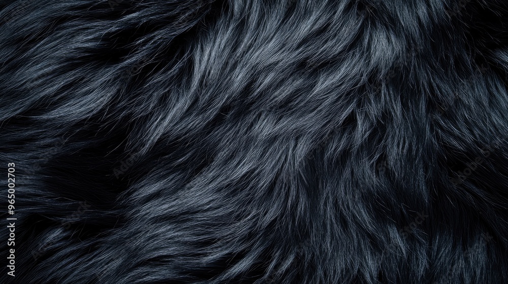 Wall mural an abstract background with a black fur texture creates a soft and tactile visual effect.