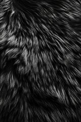 Naklejka premium An abstract background with a black fur texture creates a soft and tactile visual effect.