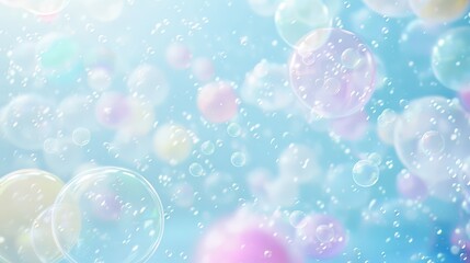 Abstract blue background with bubbles