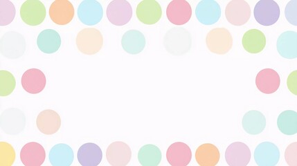 Pastel polka dot frame in cute pastel pattern