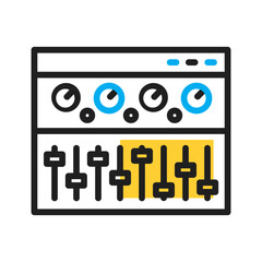 Vector multicolor icon for Audio mixer