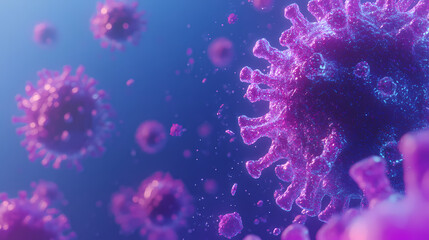 Naklejka premium The microscopic world of a biological pathogen