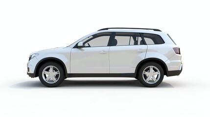 A white SUV on a white background.