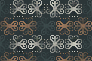 Festive Sweater Design. Seamless Knitted Pattern	