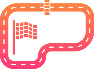 Race track icon gradient illustration vector