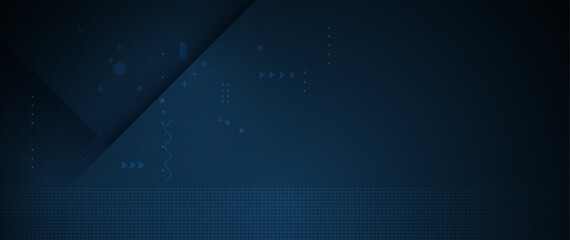 Obraz premium Illustration Abstract Digital technology, light line and blue cyber space background. Vector communication, innovation futuristic technology, connect internet network system, future big data, concept