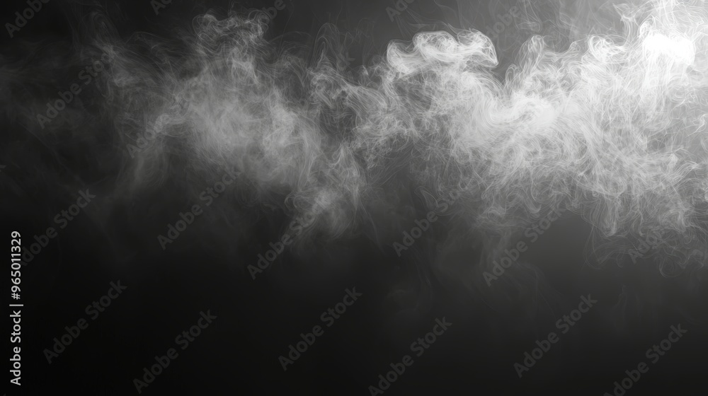 Wall mural Abstract smoke on black