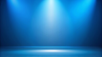 abstract blue room with gradient background and spotlight