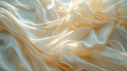 Obraz premium Creamy satin drapes softly