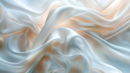 Fototapeta premium Soft, flowing fabric drapes