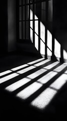 Light Through a Window Casting Geometric Shadows on a Floor