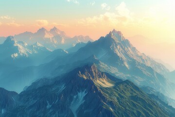 Obraz premium The Power of Nature Mountain Range Backgrounds