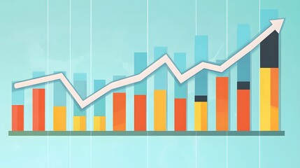 Simple Financial Chart Showing Success and Growth
