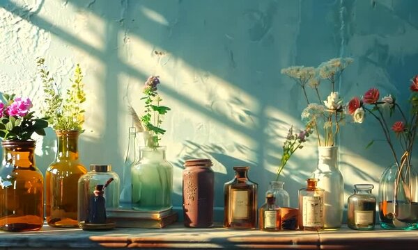 A still life arrangement of everyday objects, transformed into a work of art through careful composition and lighting. Video