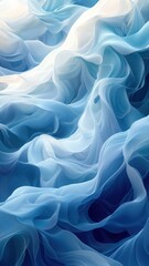 Obraz premium Lagoon illustrated in morphism style with smooth, fluid transitions, layered depth, and a contemporary, abstract representation of the water body.