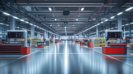 Engineers at a battery factory inspect large, advanced lithium-ion batteries, ensuring high-quality production for electric cars in a sleek, modern facility. 