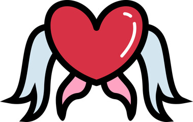 Cute Love Heart Illustration
