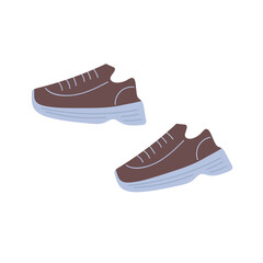 Stylish brown running shoes showcased on a clean white background in a minimalist design