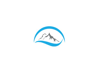 mountain logo design vector icon template with white background
