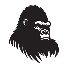 gorilla silhouette vector