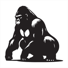 gorilla silhouette vector
