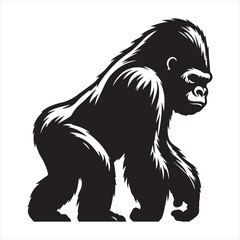 gorilla silhouette vector