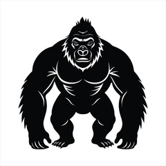 gorilla silhouette vector
