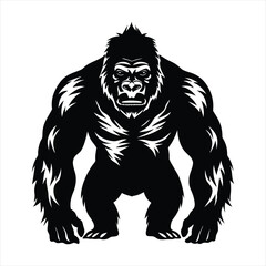 gorilla silhouette vector