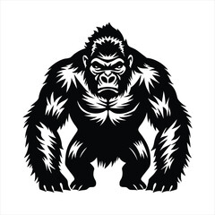 gorilla silhouette vector