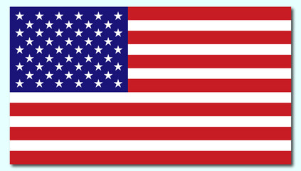 Naklejka premium United States flag icon sign symbol vector illustration. American flag icon.