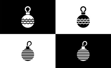 silhouette icon, interior elements black and white christmas elements
