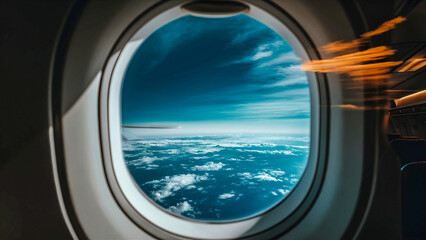 Fototapeta premium view from airplane window