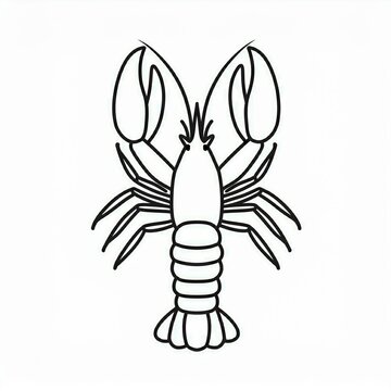 recommend clip art: lobster black icon isolated on white